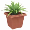 Négyzet virágcserép 6 pcs tégla vörös 43 x 43 x 33,5 cm műanyag