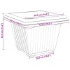 Négyzet virágcserép 6 pcs tégla vörös 43 x 43 x 33,5 cm műanyag