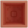 Négyzet virágcserép 6 pcs tégla vörös 43 x 43 x 33,5 cm műanyag