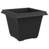Négyzet virágcserép 6 pcs fekete 43 x 43 x 33,5 cm műanyag