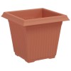 Négyzet virágcserép 24 pcs tégla vörös 16 x 16 x 14 cm műanyag