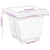 Négyzet virágcserép 24 pcs tégla vörös 16 x 16 x 14 cm műanyag