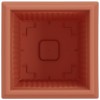 Négyzet virágcserép 24 pcs tégla vörös 16 x 16 x 14 cm műanyag