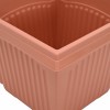 Négyzet virágcserép 24 pcs tégla vörös 20 x 20 x 16 cm műanyag