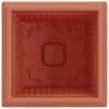 Négyzet virágcserép 24 pcs tégla vörös 20 x 20 x 16 cm műanyag