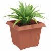 Négyzet virágcserép 24 pcs tégla vörös 23 x 23 x 17,5 cm
