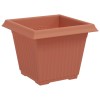 Négyzet virágcserép 24 pcs tégla vörös 33 x 33 x 26 cm műanyag