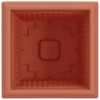 Négyzet virágcserép 24 pcs tégla vörös 33 x 33 x 26 cm műanyag
