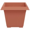 Négyzet virágcserép 24 pcs tégla vörös 38 x 38 x 30 cm műanyag