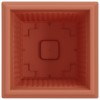 Négyzet virágcserép 24 pcs tégla vörös 38 x 38 x 30 cm műanyag
