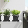 Négyzet virágcserép 24 pcs fekete 16 x 16 x 14 cm műanyag