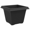 Négyzet virágcserép 24 pcs fekete 28,5 x 28,5 x 22 cm műanyag