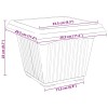 Négyzet virágcserép 24 pcs fekete 28,5 x 28,5 x 22 cm műanyag