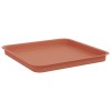 Négyzetes virágtálca 6 pcs tégla vörös 36 x 36 x 2.5 cm műanyag