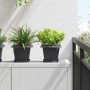 Négyzetes virágtálca 6 pcs fekete 15 x 15 x 2 cm műanyag
