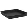 Négyzetes virágtálca 6 pcs fekete 15 x 15 x 2 cm műanyag