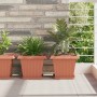 Négyzetes virágtálca 24 pcs tégla vörös 21 x 21 x 2 cm műanyag