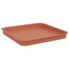 Négyzetes virágtálca 24 pcs tégla vörös 21 x 21 x 2 cm műanyag