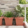 Négyzetes virágtálca 24 pcs tégla vörös 36 x 36 x 2.5 cm