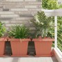 Négyzetes virágtálca 24 pcs tégla vörös 36 x 36 x 2.5 cm
