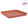 Négyzetes virágtálca 24 pcs tégla vörös 36 x 36 x 2.5 cm