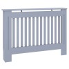 Radiátor fedezék 2 pcs szürke 112 x 19 x 81,5cm faanyag