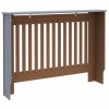 Radiátor fedezék 2 pcs szürke 112 x 19 x 81,5cm faanyag