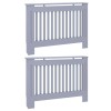 Radiátor fedezék 2 pcs szürke 112 x 19 x 81,5cm faanyag