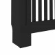 Radiátor fedezék 2 pcs fekete 112 x 19 x 81.5 cm faanyag