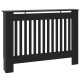 Radiátor fedezék 2 pcs fekete 112 x 19 x 81.5 cm faanyag
