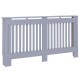 Radiátor fedezék 2 pcs szürke 152 x 19 x 81.5 cm faanyag