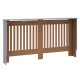 Radiátor fedezék 2 pcs szürke 152 x 19 x 81.5 cm faanyag