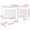 Radiátor fedezék 2 pcs sonoma tölgy 152 x 19 x 81,5cm faanyag