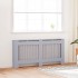 Radiátor fedezék 2 pcs szürke 172 x 19 x 81.5 cm faanyag