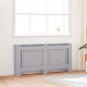 Radiátor fedezék 2 pcs szürke 172 x 19 x 81.5 cm faanyag