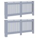 Radiátor fedezék 2 pcs szürke 172 x 19 x 81.5 cm faanyag