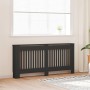 Radiátor fedezék 2 pcs fekete 172 x 19 x 81,5 cm szerelt fa