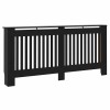 Radiátor fedezék 2 pcs fekete 172 x 19 x 81,5 cm szerelt fa