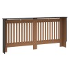 Radiátor fedezék 2 pcs fekete 172 x 19 x 81,5 cm szerelt fa