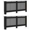 Radiátor fedezék 2 pcs fekete 172 x 19 x 81,5 cm szerelt fa