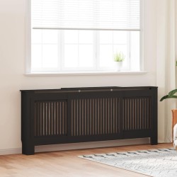 Radiátor fedezék 2 pcs fekete (142-205) x 20.5 x 81.5 cm