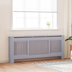 Radiátor fedezék 2 pcs szürke (142-205) x 20.5 x 81.5 cm