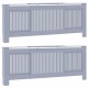 Radiátor fedezék 2 pcs szürke (142-205) x 20.5 x 81.5 cm