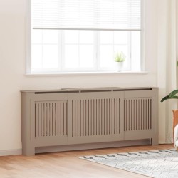 Radiátor fedezék 2 pcs barna (142-205) x 20.5 x 81.5 cm faanyag