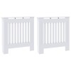 Radiátor fedezék 2 pcs fehér 78 x 19 x 81,5cm faanyag