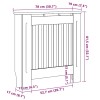 Radiátor fedezék 2 pcs fehér 78 x 19 x 81,5cm faanyag