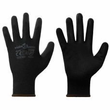 Munkakesztyűk 12 pcs fekete 8 / m poliészter