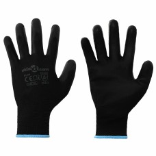 Munkakesztyűk 12 pcs fekete 9 / l poliészter