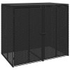 Kuka doboz 2 pcs fekete 130 x 80 x 115 cm polietilén