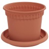 Növénycserép 6 pcs tégla vörös ø 12,5 x 10 cm műanyag